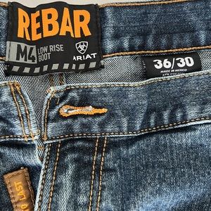 Mens Ariat M4 Rebar Low Rise Boot Cut Jeans